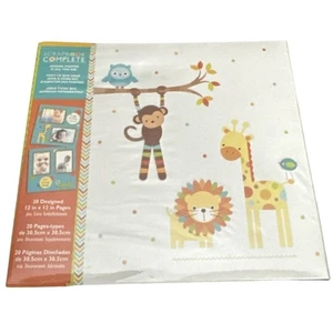 RARE Tapestry CR Gibson Animal Complete Scrapbook Photo Album 12x12 Baby Child - Picture 1 of 12