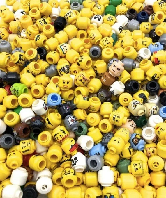 Lego Bulk Lot Of 10 Minifigure Heads  Free Shipping Mystery Random - Image 1 of 1