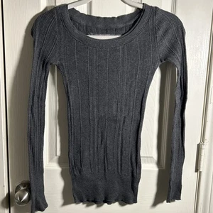 Vintage Mudd Damen Junior XS Langarm geripptes Oberteil T-Shirt Baumwolle 90er Y2K - Bild 1 von 6
