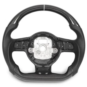 Custom Steering Wheel Nardo Gray Carbon Fiber Stitching Sports Comfortable - Picture 1 of 23