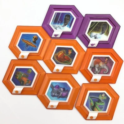 Disney Infinity POWER DISC Lote 8 Lenticular Tron Dumbo Buzz Lightyear Peter Pan Foto 1 de 3