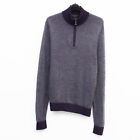 Brooks Brothers Extra Fin Laine Merino Pull M Hommes Col Fermeture Éclair