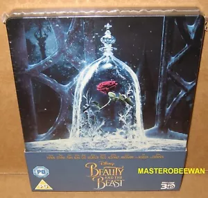 Disney Beauty & The Beast 3D + Blu-Ray Steelbook Zavvi Exclusive Emma Watson New - Picture 1 of 2