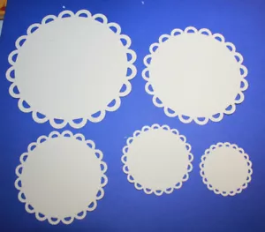 🩷LACE CIRCLES cardstock paper die cut embellishments scrapbook / card making - Picture 1 of 24