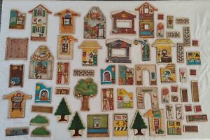Vintage 1976 Playskool, Richard Scarry's PuzzleTown, 120 Pieces, w Figurines!