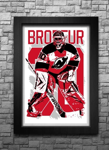 MARTIN BRODEUR art print/poster NEW JERSEY DEVILS FREE S&H! JERSEY Cover