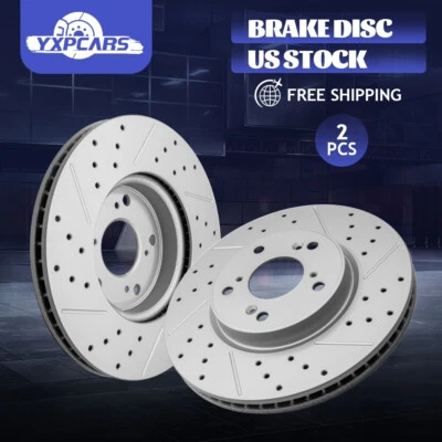 Front Brake Rotors Pair For 2013-2024 Honda Accord 2015-2015 Civic - Image 1 of 4