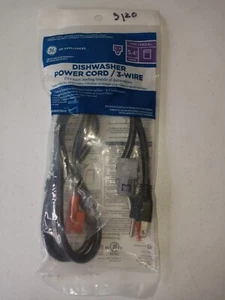 dishwasher power cord 3 wire 5.4ft Ge Appliances WX09X70910 Brand New Sealed - Picture 1 of 5