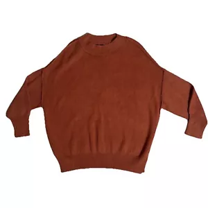 Zesica Women’s Ribbed Knit Sweater Size M Burnt Orange NWT - Picture 1 of 13