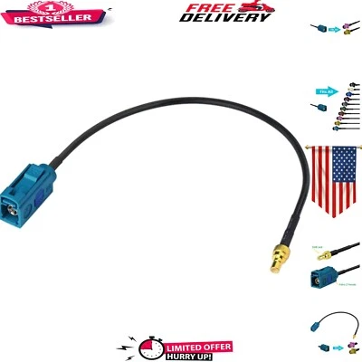 Vehicle-Specific 15cm Satellite Radio Adapter - Fakra Z Female to SMB Jack - Image 1 of 4