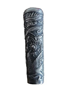 Indochine pommeau De Canne en argent Ancien décor dragon . - Foto 1 di 24