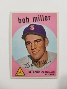 Tarjeta de béisbol Bob Miller 1959 Topps #379 St. Louis Cardinals - Imagen 1 de 2