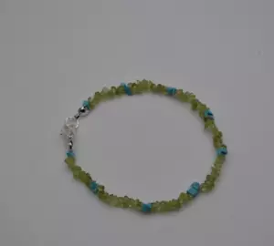 Peridot Armband, Edelstein Armband mit Peridot Splittern - Bild 1 von 1