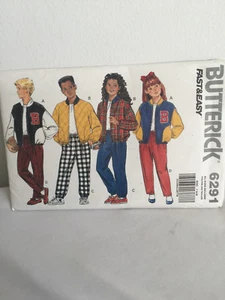 Butterick Fast & Easy Girls/Boys Baseball Jacket Pants All Sizes #6291 - Picture 1 of 2