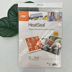 GBC 25 Pack 3 Mil Flexible HeatSeal Thermal Letter-Size Clear Laminating Pouches - Picture 1 of 7