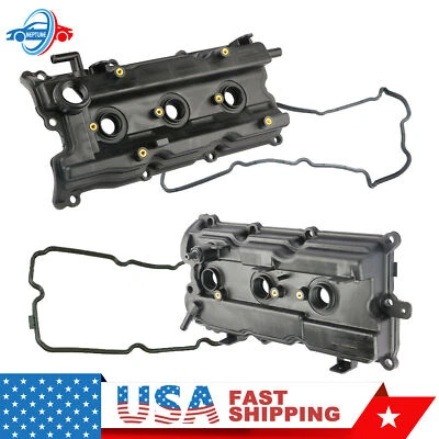 2 Engine Valve Cover w/Gasket for 2002-06 Nissan Murano Quest Altima Maxima 3.5L - Image 1 of 4