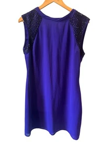 Principles By Ben De Lisi Embellished Purple Sleeveless Tunic Mini Dress Party - Picture 1 of 6