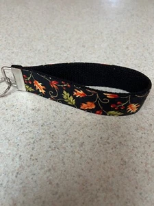 Key Ring Fob - Wristlet Style - Beautiful Fall Leaves - Autumn - Free Shipping - Picture 1 of 1