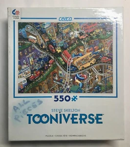  Ceaco Moving Parts 550 pc puzzle COMPLETE Steve Skelton Tooniverse  - Picture 1 of 1