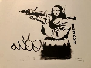BANKSY * Mona Lisa * 19.5” X 27.5”Lithograph * Art Print * Limited /150 Bazooka - Picture 1 of 8