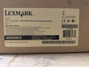 Lexmark 30G0802 550-Sheet Paper Drawer For T650 T652 T654 X651 X652 New - Picture 1 of 3