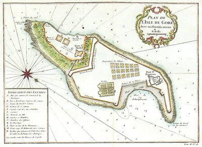 СЕНЕГАЛ ГОРИ «План острова Гора» 1740-60 N. БЕЛЛИН - Изображение 1 из 4