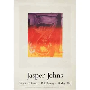 Cartel de exposición estadounidense 1990 Jasper Johns en el Centro de Arte Walker en Minneapolis - Imagen 1 de 1