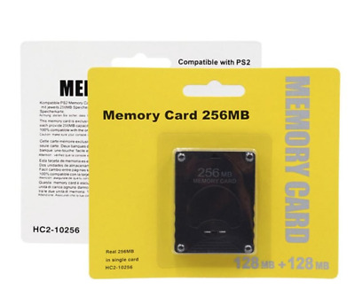 PS2 Memory Card 256MB Size For Sony PlayStation 2 (128MB + 128MB) Data Storage • 9.54£