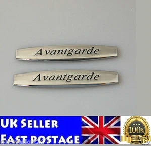 2x Avantgarde Mercedes EMB Lem Bad ge Metall Chrom Kofferraum Heck Logo Sticker - Bild 1 von 5