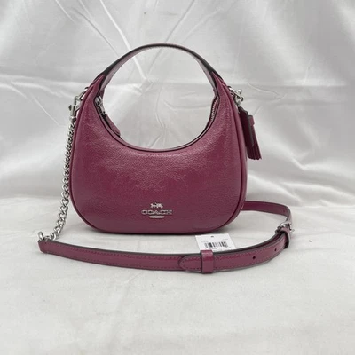 Coach Womens Carmeni Mini Crossbody Handbag Crinkle Patent Leather CW036 Pink - Image 1 of 4