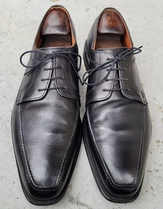 Allen Edmonds Jackson Black Pebbled Leather Apron Toe Derby's Men's 10.5 D - Picture 1 of 9