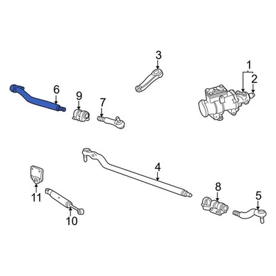 For Ford F-250 Super Duty 2005-2010 Ford LC3Z3304A Inner Steering Drag Link - Image 1 of 2