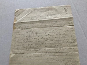 GUERRA CIVILE IOWA MILIZIA BORDER WARREN CTY LETTERA 1864 NOMI DI SOLDATI SANDVILLE - Foto 1 di 6
