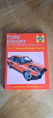 FORD ESCORT MK3 MK4 1980-90 HAYNES WORKSHOP MANUAL 0686 GOOD USED COND FREE P&P - Image 1 of 4