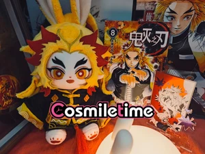 Peluche pupazzo Demon Slayer Rengoku Kyoujurou 20 cm peluche vestito giocattolo cosplay YZ - Foto 1 di 5