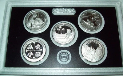 2019 S SILVER QUARTER SET (5) PROOF COINS AMERICAN WOMEN No Box or COA - Image 1 of 2