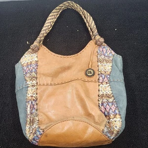 Cartera The Sak Indio Hobo Bolso Cubo Retazos Azteca Correa Trenzada Bolso de Mano Dije - Imagen 1 de 3