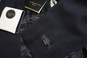 Corneliani Solid Gray Extrafine Wool 2 Pc Suit Jacket Pants Sz 38R Brand New - Picture 1 of 11