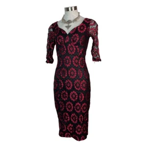 SEXY VESTIDO DE ENCAJE VOODOO VIXEN CRIMSON PIN UP AÑOS 50 ROCKABILLY GRADUM DRA2390 - Imagen 1 de 11