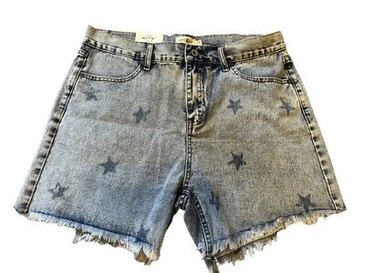 Pantalones Cortos de Jean Umgee Star Pattern Ácido Mineral Lavado Claro Corte - Talla 7 Foto 1 de 4