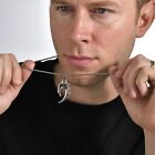 Silvery Wolf Tooth Necklaces Rock Cz Stone Collar Handsome Animal Pendant  Men