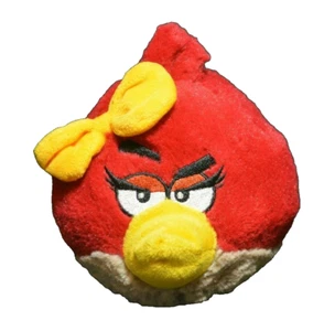 Angry Birds 2011 Red Girl Yellow Bow Small Plush 5" No Voice Box - Picture 1 of 7