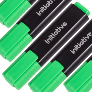 Evidenziatore verde penne zeppa punta scalpello pennarello fluorescente scuola ufficio casa - Foto 1 di 5