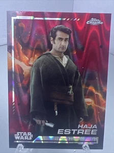 2024 Topps Chrome Star Wars Haja Estree Red Raywave Refractor #79 Obi Wan SP - Picture 1 of 2