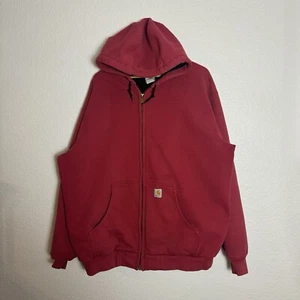 Carhartt Vintage J149 INR Giacca Isolata Zip Rossa Uomo 2xL - Foto 1 di 10