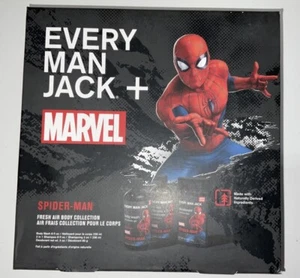 Nuovo con scatola Every Man Jack da uomo + Marvel Spider-Man Fresh Air Body Collection 3 pezzi - Foto 1 di 3