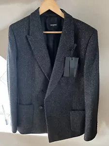 The Kooples Grey Double Breasted Blazer - Size UK 38 - RRP £495 - Imagen 1 de 9
