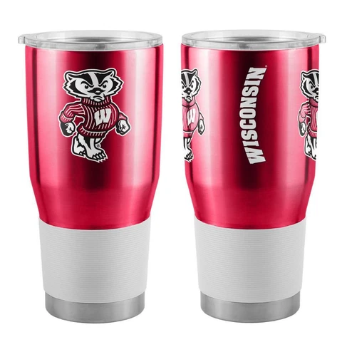 Wisconsin Bdgers 30oz Ultra Travel Tumbler [NEW] NCAA Cup Tea Mug Coffee Cover