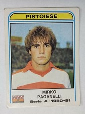 PANINI FOOTBALLERS FIGURE 1980/81 PISTOIESE PAGANELLI n 264 EXCELLENT WITH VELINA