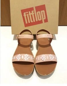 Fit Flop women's shoes sandal BON II BACK-STRAP SANDALS-CRYSTAL PINK Uk 7 R£127 - Picture 1 of 11